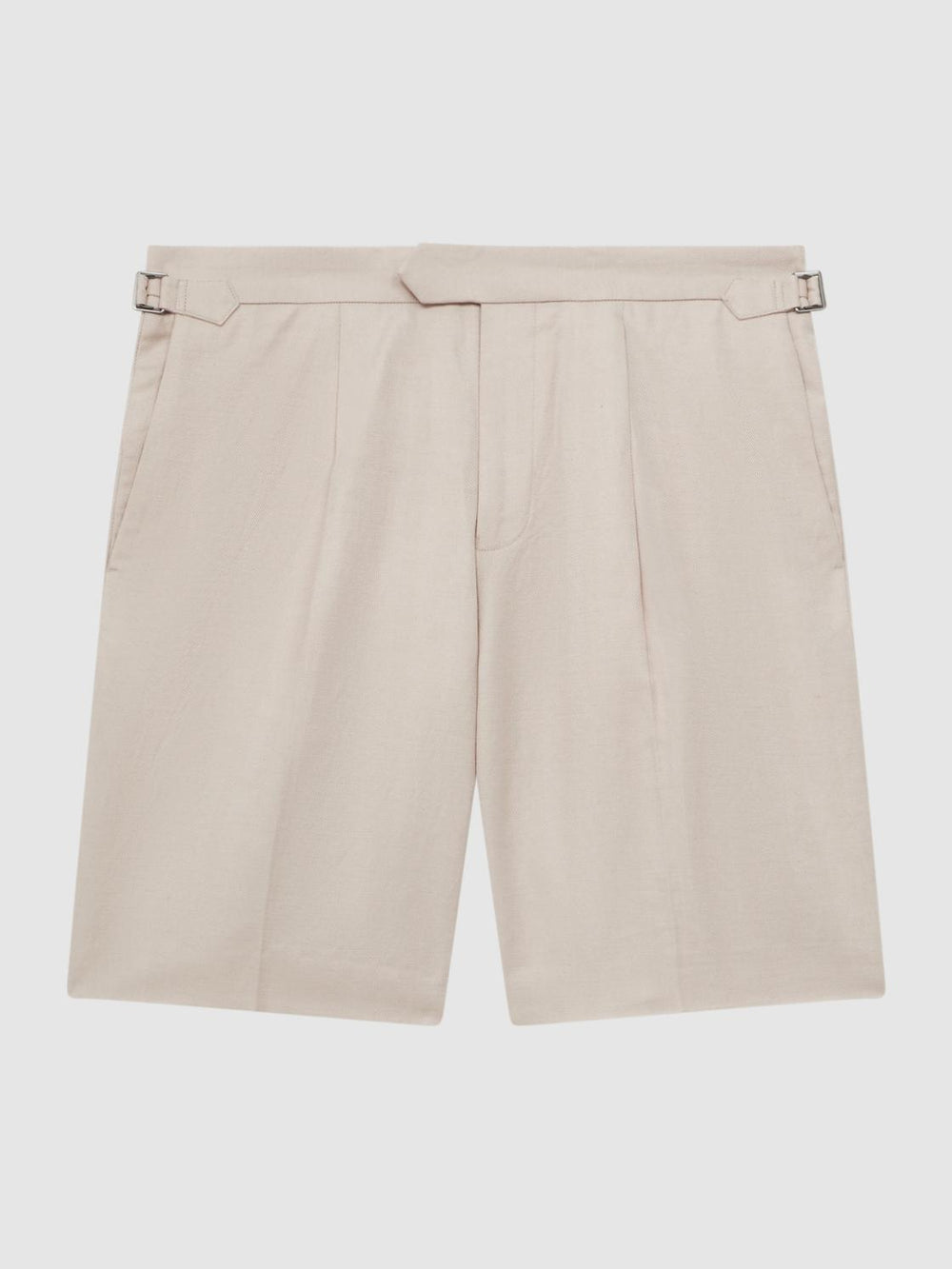 Reiss Shorts | Path Cotton-Linen Blend Chino Shorts Stone - Men