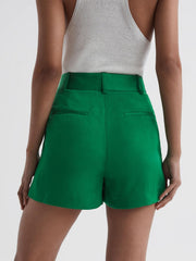 Reiss Shorts | Sofie Mid Rise Tailored Shorts Green - Women