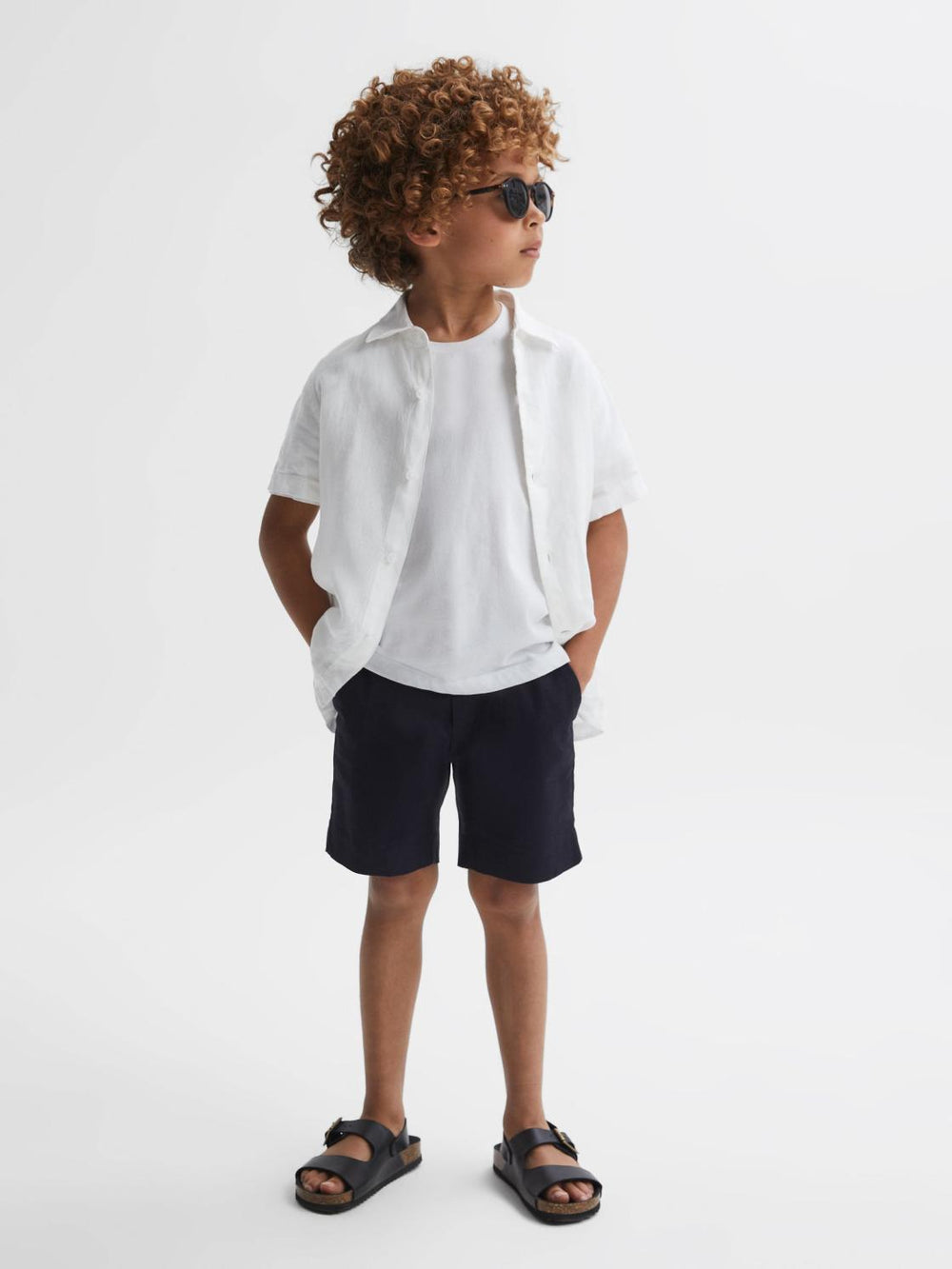 Reiss Shorts | Wicket Casual Chino Shorts Airforce Blue - Children