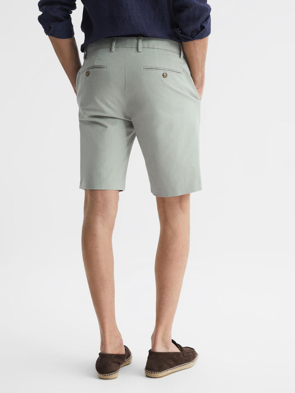 Reiss Shorts | Wicket Modern Fit Chino Shorts Soft Sage - Men