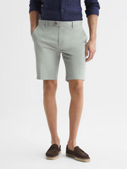 Reiss Shorts | Wicket Modern Fit Chino Shorts Soft Sage - Men