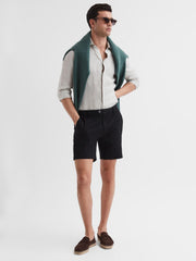 Reiss Shorts | Wicket S Short Length Casual Chino Shorts Airforce Blue - Men