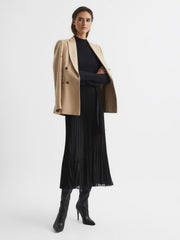 Reiss Skirts | Anya Pleated Midi Skirt Black - Women