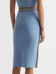 Reiss Skirts | Brooke High Rise Pencil Skirt Co-Ord Blue - Women