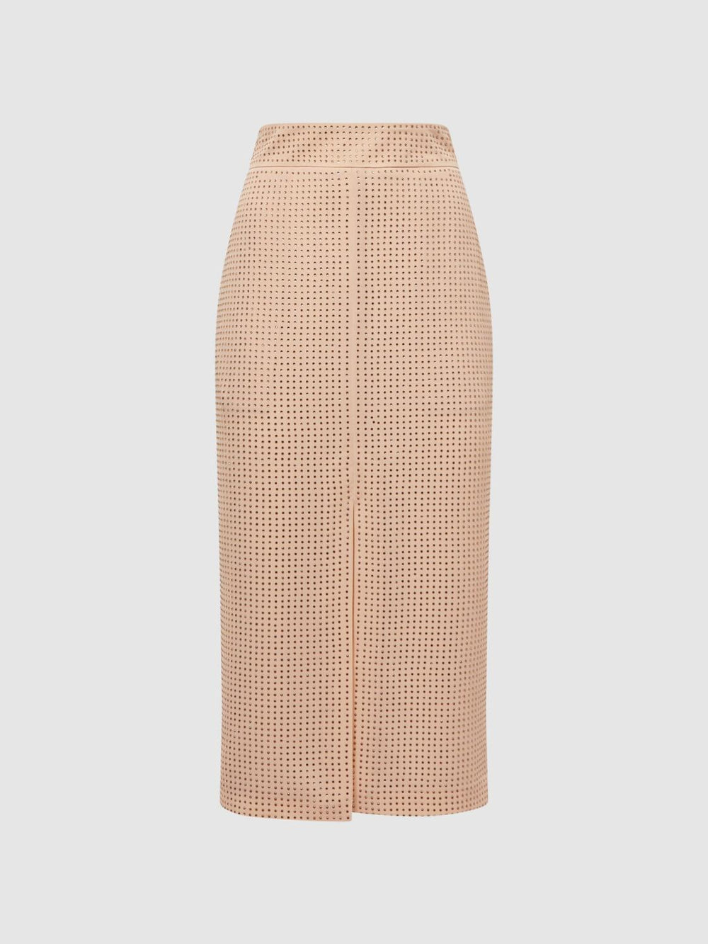Reiss Skirts | Brooklyn Embellished High Rise Midi Skirt Nude - Women