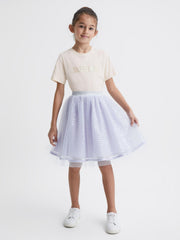 Reiss Skirts | Charlotta Sequin Midi Skirt Lilac - Children