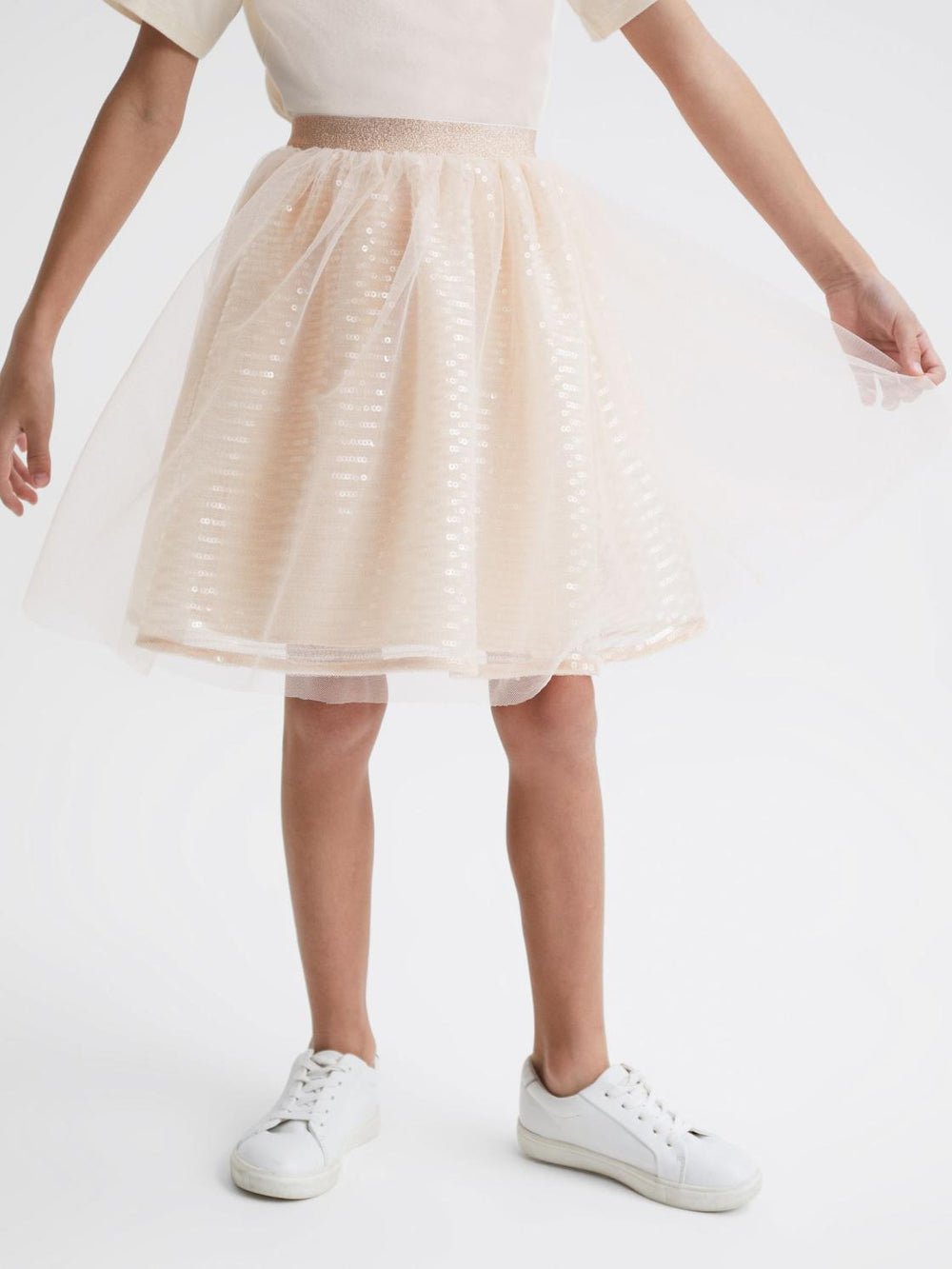 Reiss Skirts | Charlotta Sequin Midi Skirt Lilac - Children