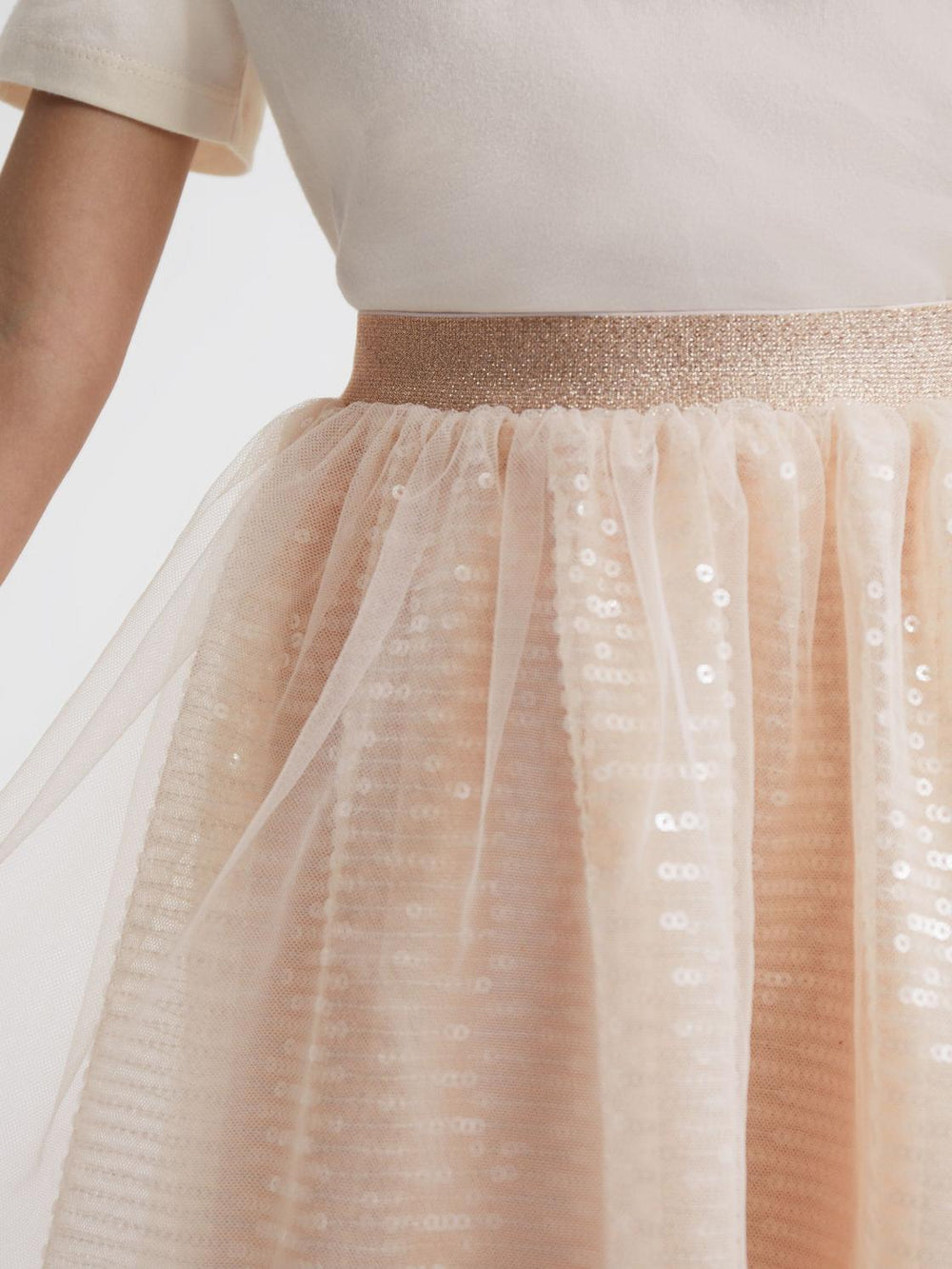 Reiss Skirts | Charlotta Sequin Midi Skirt Lilac - Children