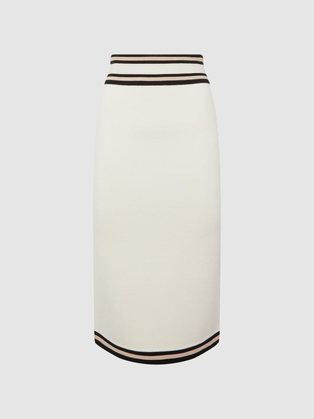 Reiss Skirts | Darla Knitted Colourblock Skirt White/pink - Women