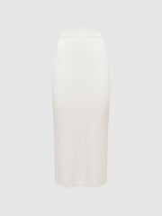 Reiss Skirts | Fern Knitted High Rise Midi Skirt Cream - Women