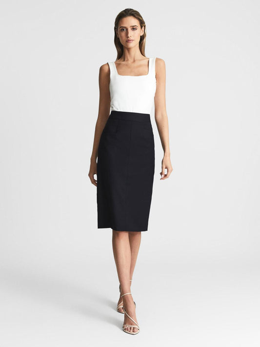 Reiss Skirts | Haisley Tailored Pencil Skirt Black - Women
