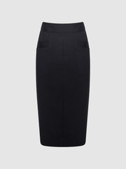 Reiss Skirts | Haisley Tailored Pencil Skirt Black - Women