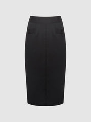 Reiss Skirts | Haisley Tailored Pencil Skirt Black - Women