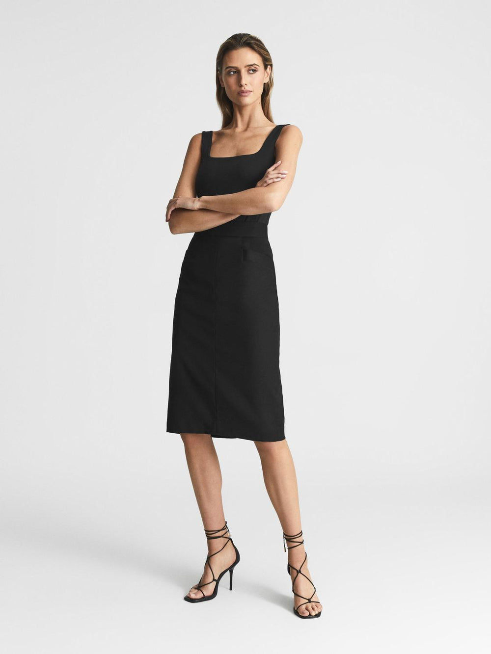 Reiss Skirts | Haisley Tailored Pencil Skirt Black - Women