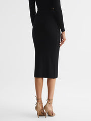 Reiss Skirts | Iona Knitted Pencil Skirt Co-Ord Black - Women