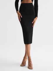 Reiss Skirts | Iona Knitted Pencil Skirt Co-Ord Black - Women