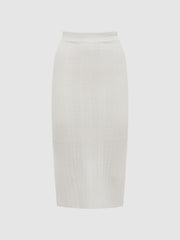 Reiss Skirts | Judy Knitted Crochet Midi Skirt Co-Ord Ivory - Women