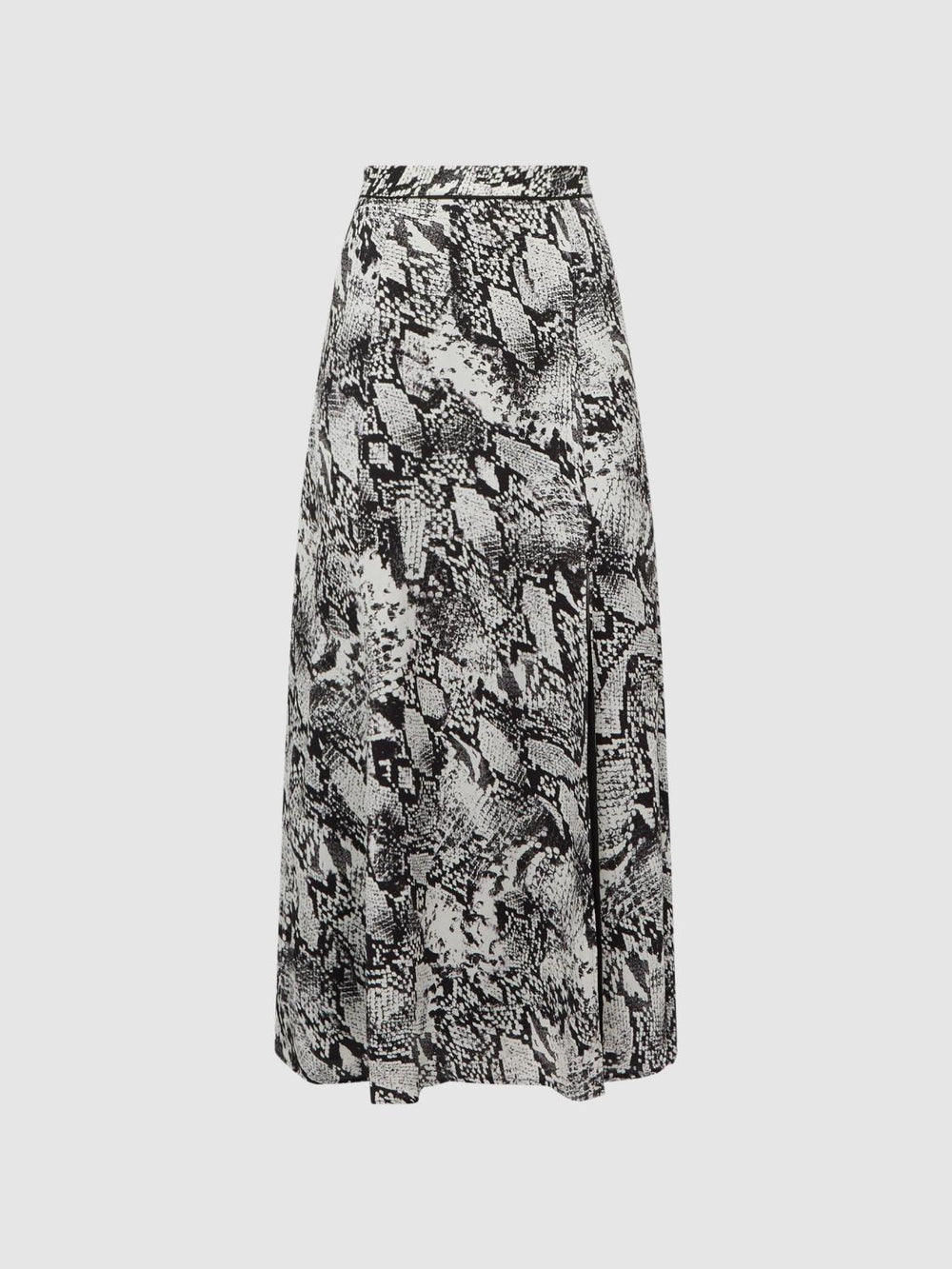 Reiss Skirts | Katia Printed Slip Midi Skirt Black - Women