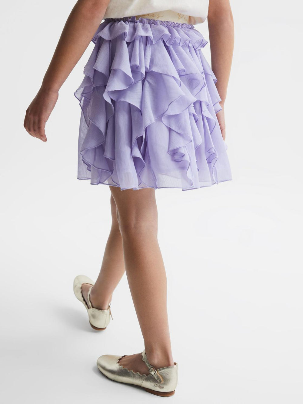 Reiss Skirts | Lola Ruffle Tulle Skirt Lilac - Children