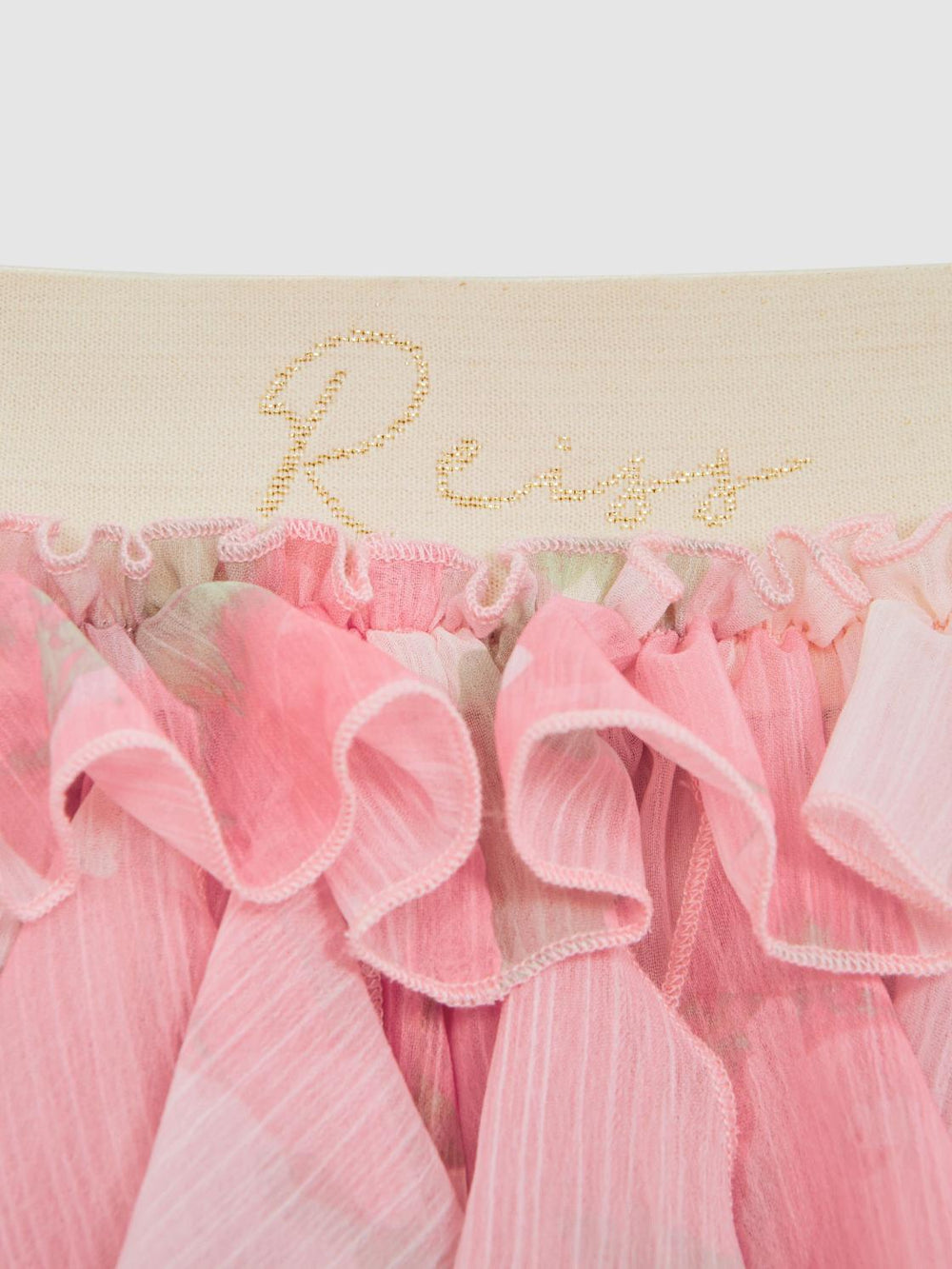 Reiss Skirts | Lola Ruffle Tulle Skirt Pink Print - Children