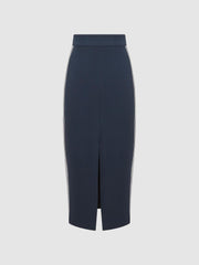 Reiss Skirts | Pia High Rise Midi Pencil Skirt Navy - Women