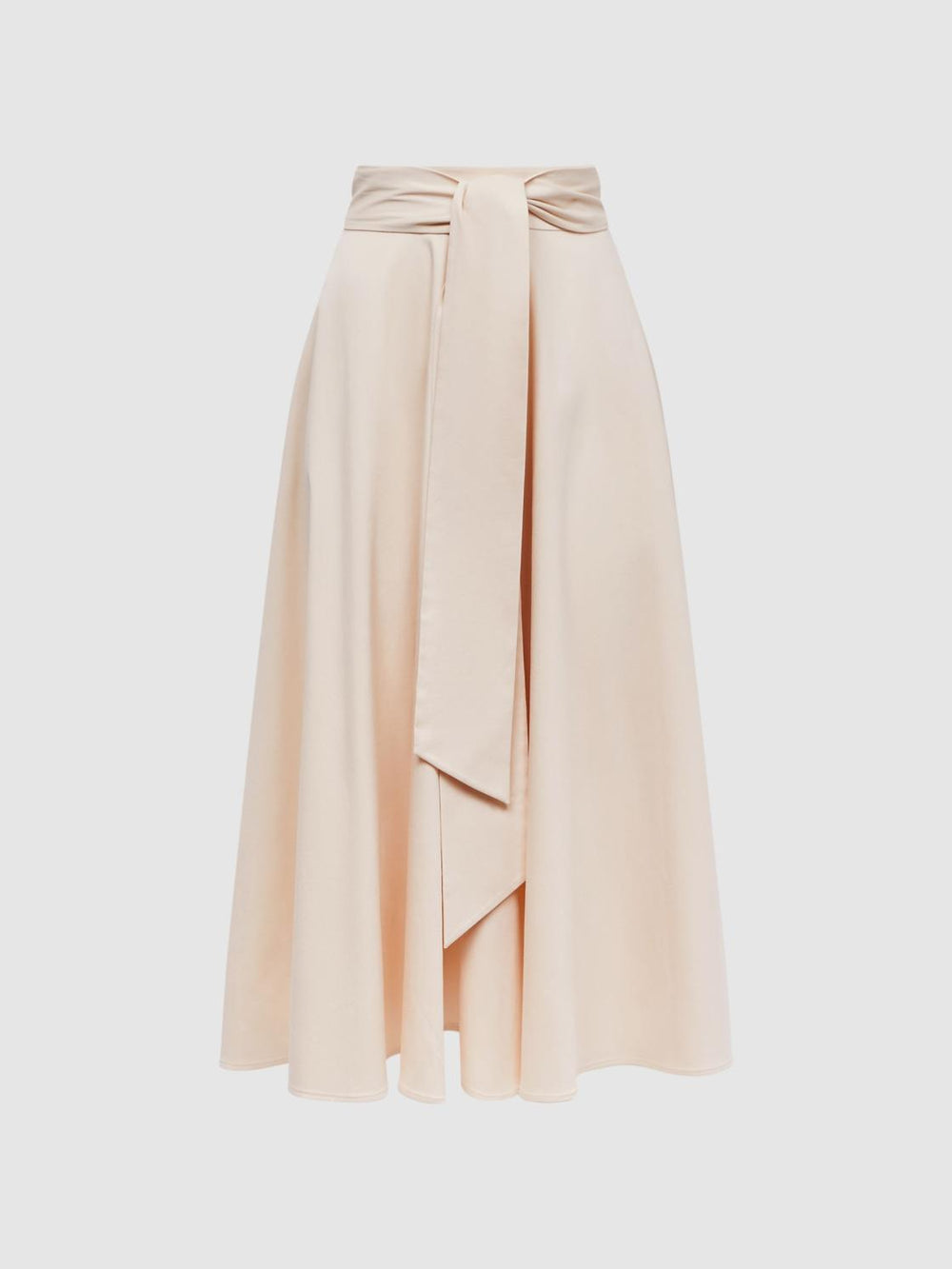 Reiss Skirts | Rebecca Fitted High Rise Midi Skirt Nude - Women