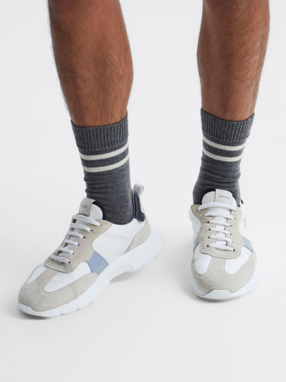 Reiss Socks & Underwear | Alcott Sporty Wool Blend Socks Grey Melange - Men