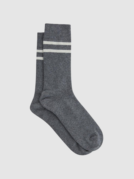 Reiss Socks & Underwear | Alcott Sporty Wool Blend Socks Grey Melange - Men