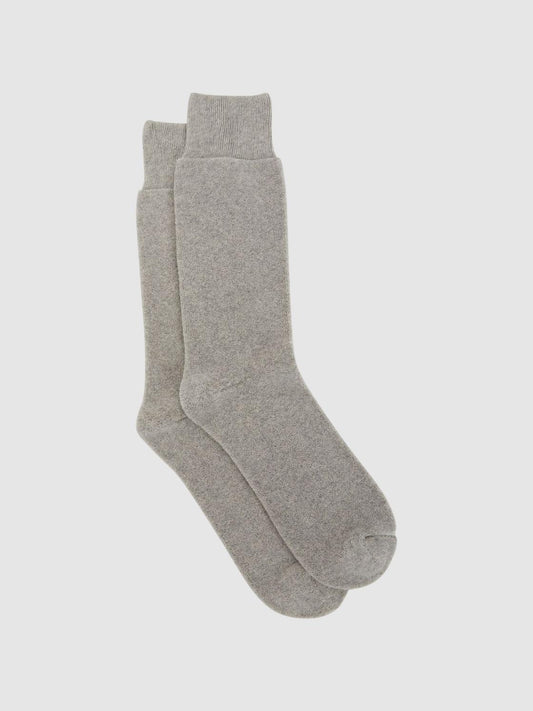 Reiss Socks & Underwear | Alers Cotton Blend Terry Towelling Socks Grey Melange - Men