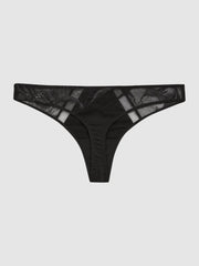 Reiss Socks & Underwear | Calvin Klein Underwear Satin Lace Thong Black - Women