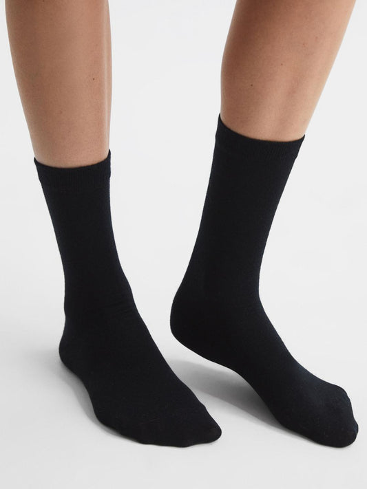 Reiss Socks & Underwear | Celine Fine Wool Loafer Socks Black - Women