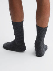 Reiss Socks & Underwear | Coen Speckled Hiking Socks Charcoal - Men