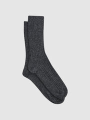 Reiss Socks & Underwear | Coen Speckled Hiking Socks Charcoal - Men