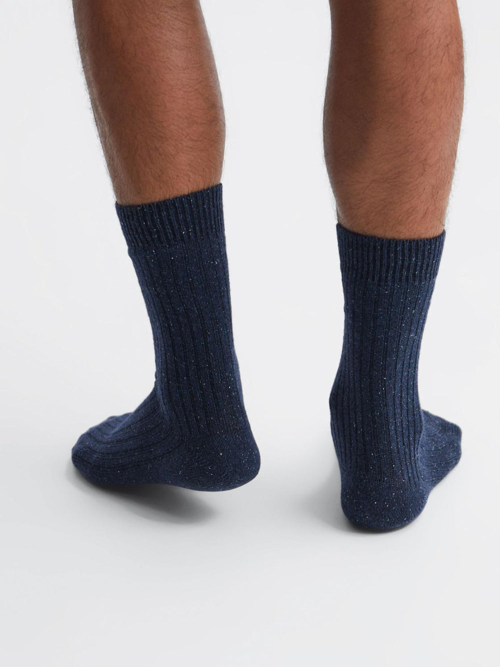 Reiss Socks & Underwear | Coen Speckled Hiking Socks Navy - Men