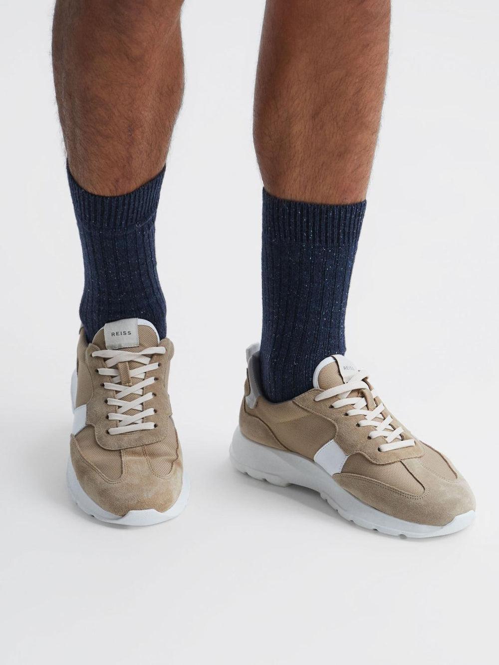 Reiss Socks & Underwear | Coen Speckled Hiking Socks Navy - Men