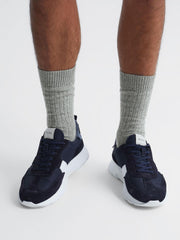 Reiss Socks & Underwear | Coen Speckled Hiking Socks Soft Grey - Men