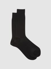 Reiss Socks & Underwear | Cory Two Tone Cotton Socks Black - Men