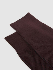Reiss Socks & Underwear | Cory Two Tone Cotton Socks Bordeaux - Men
