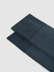Reiss Socks & Underwear | Fela Cotton Blend Socks Airforce Blue - Men
