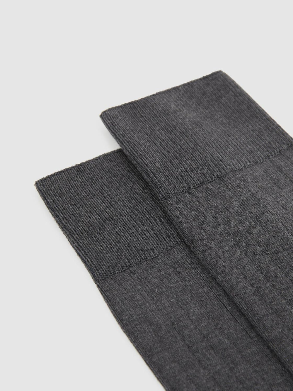 Reiss Socks & Underwear | Fela Ribbed Socks Charcoal - Men