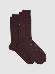 Reiss Socks & Underwear | Graham 2 Pack 2 Pack Of Socks Bordeaux - Men