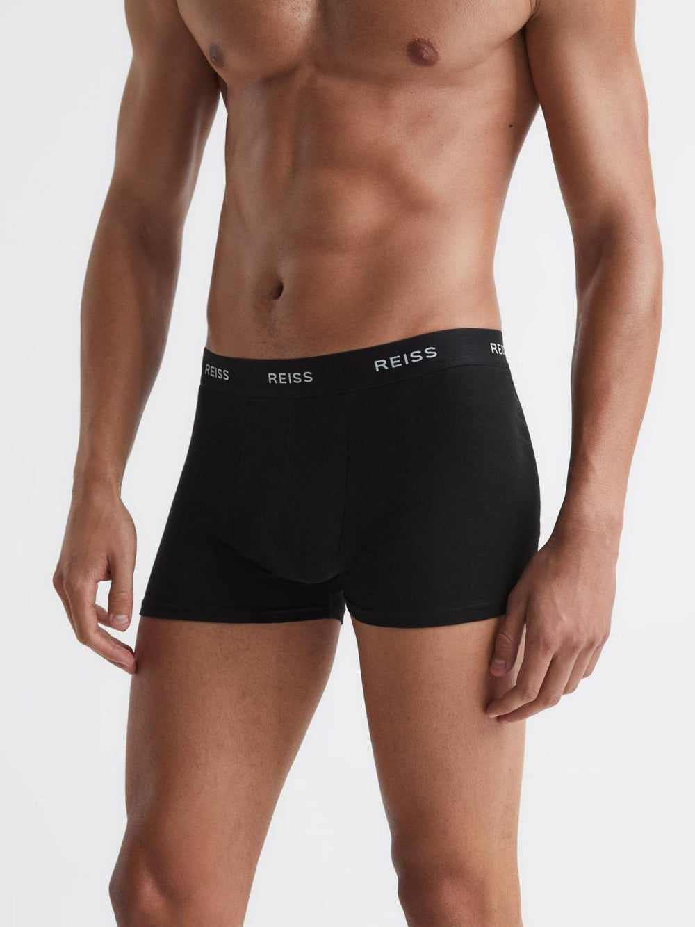 Reiss Socks & Underwear | Heller Three Pack Organic Cotton Boxers Black - Men