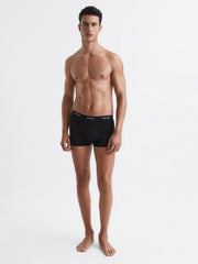 Reiss Socks & Underwear | Heller Three Pack Organic Cotton Boxers Black - Men