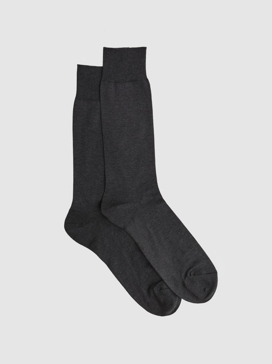 Reiss Socks & Underwear | Mari Mercerised Cotton Blend Socks Mid Grey - Men