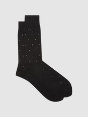 Reiss Socks & Underwear | Mario Spot Polka Dot Socks Black - Men