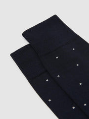 Reiss Socks & Underwear | Mario Spot Polka Dot Socks Navy - Men