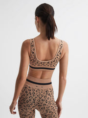 Reiss Socks & Underwear | Zanzi Daisy The Upside Leopard Print Sports Bra Tan - Women