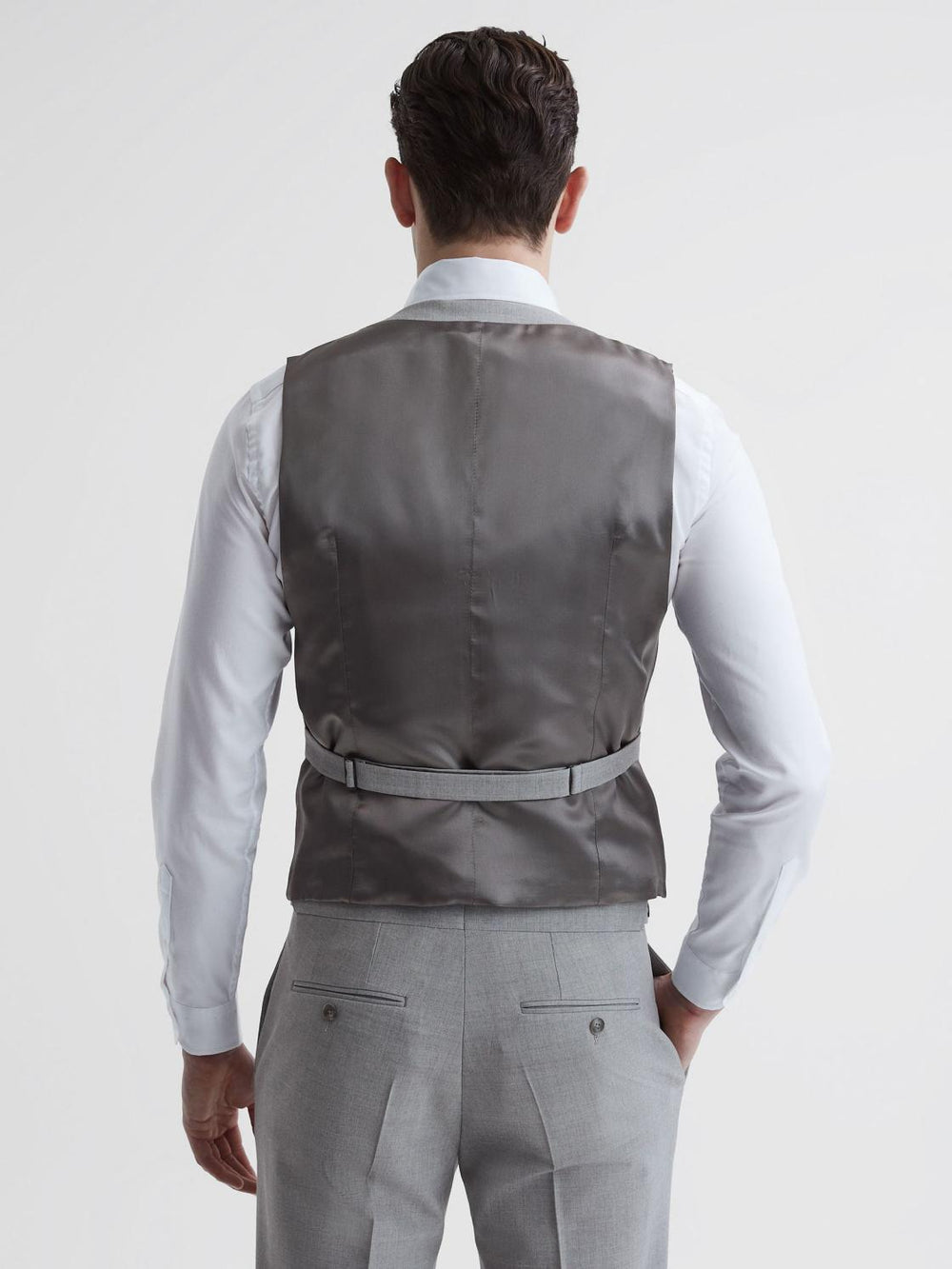 Reiss Suits & Tailoring | Arrow Slim Fit Wool Blend Waistcoat Soft Grey - Men