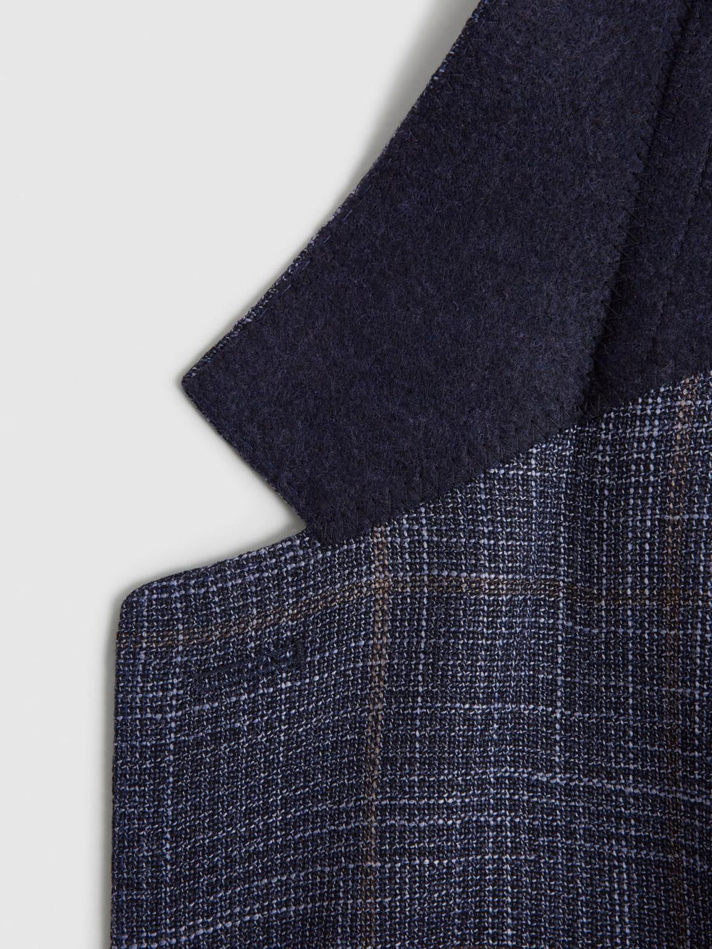 Reiss Suits & Tailoring | Belvedere Single Breasted Check Blazer Indigo - Men