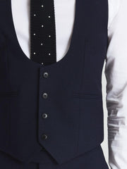 Reiss Suits & Tailoring | Bold Hw Horse Shoe Wool Blend Slim Fit Waistcoat Navy - Men